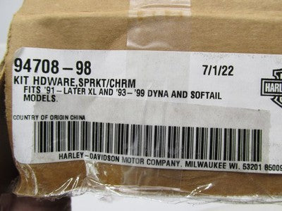 Harley-Davidson OEM NOS Hex Head Sprocket Hardware Kit, 5 Pack Chrome