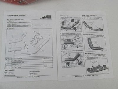 Indian 2017-24 Scout Louvered Exhaust Heat Shields Matte Black 2883482