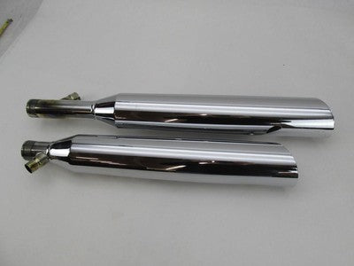 Pair of Harley Genuine Chrome Stock Softail Exhaust Mufflers 65924-03