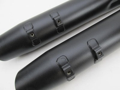 Pair of Harley-Davidson Genuine Black Exhaust Mufflers 64900766A & 649