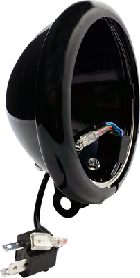 Custom Dynamics Headlight Bucket with Wire Adapter 5 3/4" Black CD-18ST-BUCKET