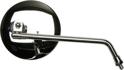 Emgo Universal Round Mirror 4in. Round Mirror with 8in. Stem - 8mm Thr