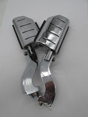 Harley Touring Softail Dyna Chrome Rider Highway Pegs w/ Swept Back Mo