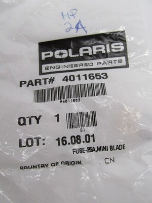Polaris Genuine OEM NOS Mini Blade Fuse 26A 4011653
