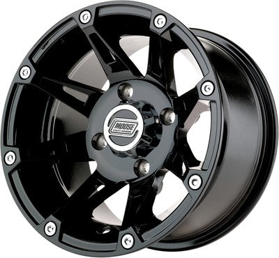 Moose Racing 387X Wheels Black 12X8 4/110 4+4 0230-0627