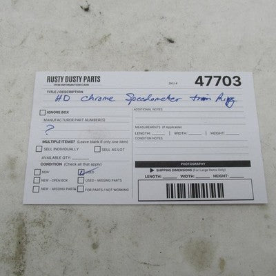 Harley Davidson Genuine Chrome Speedometer Trim Ring Take Off