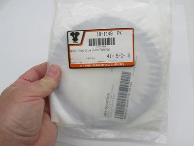 V-Twin Barnett NOS Harley Steel Drive Clutch Plate Set 18-1148 | 401-3