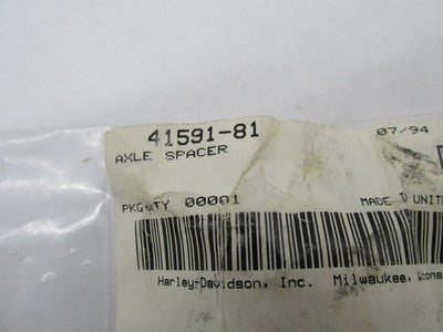 Harley Davidson Genuine NOS Wheel Axle Spacer 41591-81