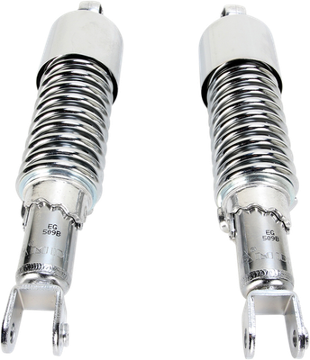 Emgo Custom Shorty Shocks Chrome/Chrome Clevis Lower Mounting w/Shroud