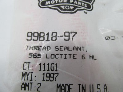 Lot of 2 Harley Davidson Genuine NOS 565 Thread Sealant .20 fl oz 9981