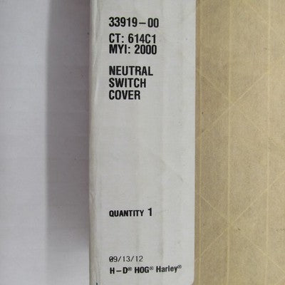 Harley Davidson Genuine Neutral Switch Cover 98-05 Dyna 98-06 Touring
