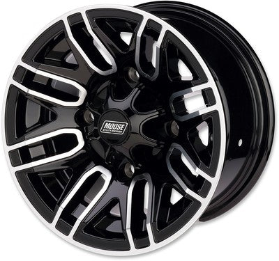 Moose Racing 112X Wheels 14X8 4/110 4+4 Machined w/Black Rear 0230-088