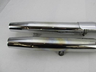 Set of Harley-Davidson Chrome EVO Drag Exhaust Pipes with Baffles