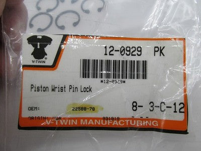 LOT of 6 V-Twin NOS Harley Piston Wrist Pin Lock 12-0929 | 22588-78