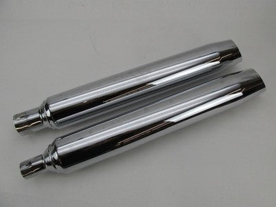 Pair of Harley Genuine Chrome Touring Exhaust Mufflers 64900236A & 649
