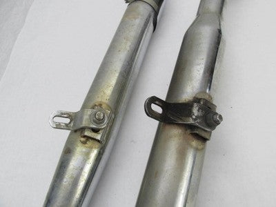 Set of Harley-Davidson Chrome EVO Drag Exhaust Pipes with Baffles