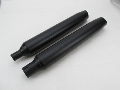 Pair of Harley-Davidson Genuine Black Exhaust Mufflers 64900766A & 649