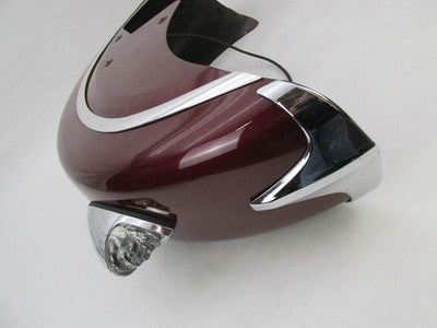 Indian Genuine OEM Front Fender Maroon Chrome Headlamp & Tips Accent 1