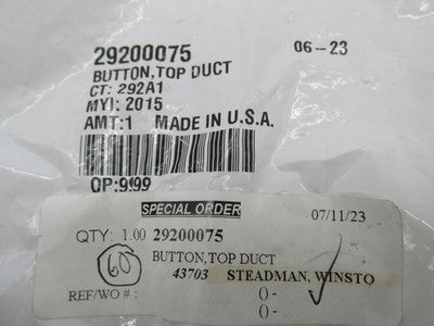 Harley-Davidson OEM NOS Top Duct Button / Vent Control Switch 29200075