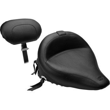Mustang Wide Touring Studded Solo Seat with Driver Backrest 79120