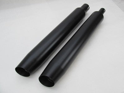 Pair of Harley-Davidson Touring Black Exhaust Mufflers 64900765B & 649