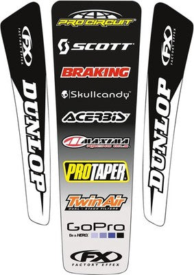 Factory Effex Rear Fender Graphic Kits Black 16-32020