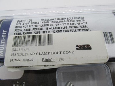 Harley-Davidson OEM NOS Chrome Handlebar Clamp Bolt Cover Kit 4 Pack 9