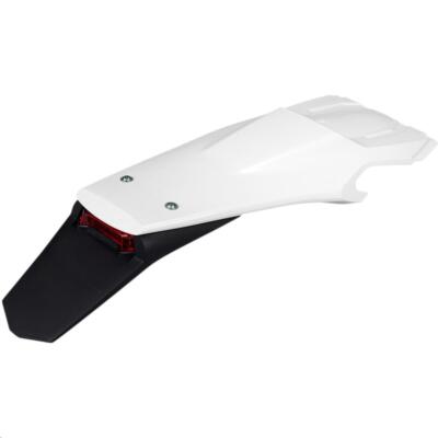 UFO Enduro Rear Fender with Light White HU03398040
