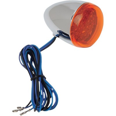 Chris Products Rear Custom Signal Light Assembly Chrome with Amber LED