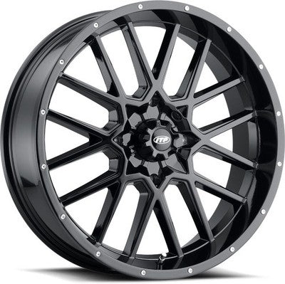I.T.P. Hurricane Wheel Matte Black 20x6.5, 4+2.5, 4/137 2022517705B