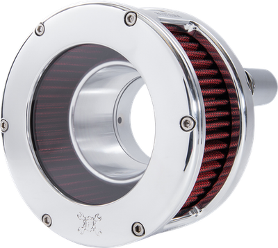 Feuling BA Series Air Cleaner Kit Chrome - Clear Cover - Red 5438