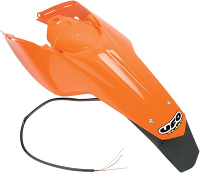 UFO Enduro Rear Fender with Light Orange KT03097-127
