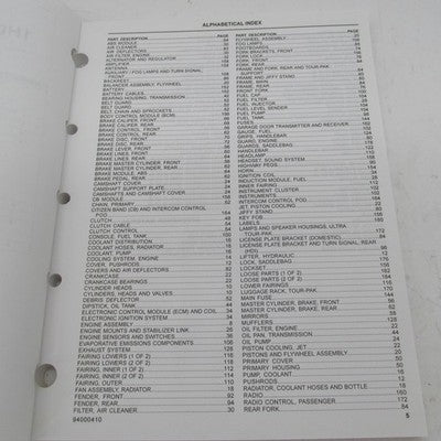Harley Davidson Official Factory 2017 FLHTKSE Model Parts Catalog 940
