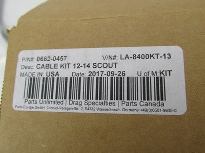 LA Choppers Cable Kit for Indian Scout w/ 12" - 14" Handlebars LA-840