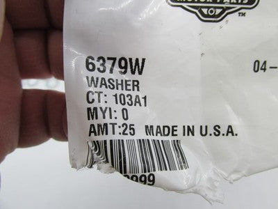 Lot of 28 Harley-Davidson OEM NOS 3/8" x 5/8" x 3/64" Flat Washers 637