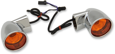 Drag Specialties Bullet-Style Turn Signals Chrome Rear 2020-1378