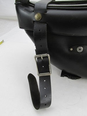 The Leatherworks Harley Black Left Side Single Lockable Saddlebag 19x1