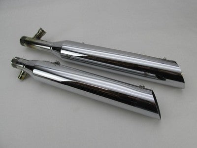 Pair of Harley Genuine Chrome Stock Softail Exhaust Mufflers 65924-03