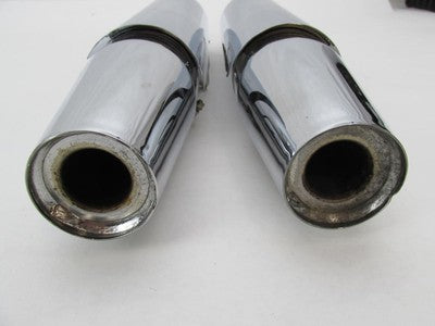 Pair of Harley-Davidson Genuine Chrome Exhaust Mufflers 64900456 & 649