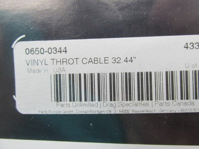 Drag Specialties NOS Harley 32.44" Vinyl Throttle Cable 0650-0344