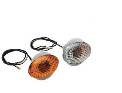 K & S Flush Mount Marker Lights Flat Oval Small/Clear Lens - Single Fi