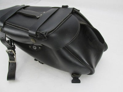 The Leatherworks Harley Black Left Side Single Lockable Saddlebag 19x1