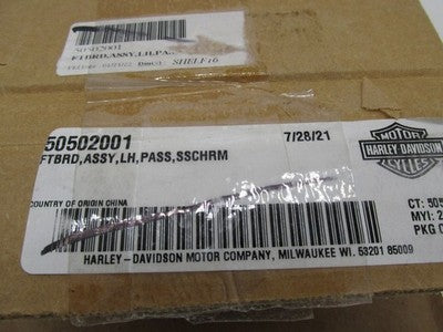 Harley Davidson Genuine NOS Left Passenger Footboard Assembly 50502001