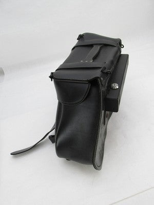The Leatherworks Harley Black Left Side Single Lockable Saddlebag 19x1