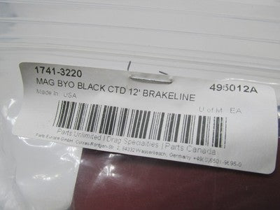 MAGNUM SHIELDING BYO Universal Hydraulic Brake Line 12ft Black 495012A