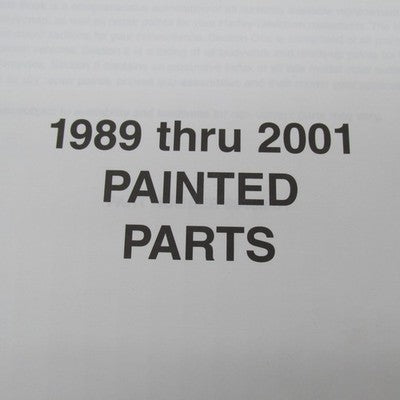 Harley Davidson Genuine 1989-2001 Painted Parts Catalog Factory Manual