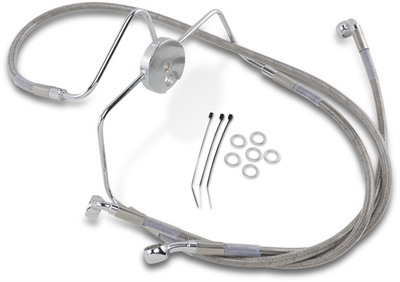 Drag Specialties Extended Stainless Steel Front Brake Line Kit 1741-26