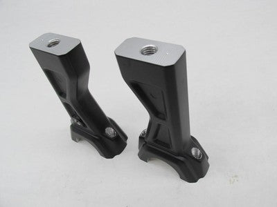 Pair of Harley Davidson Black Handlebar 4.5 Inch 4" Risers Bottom Port