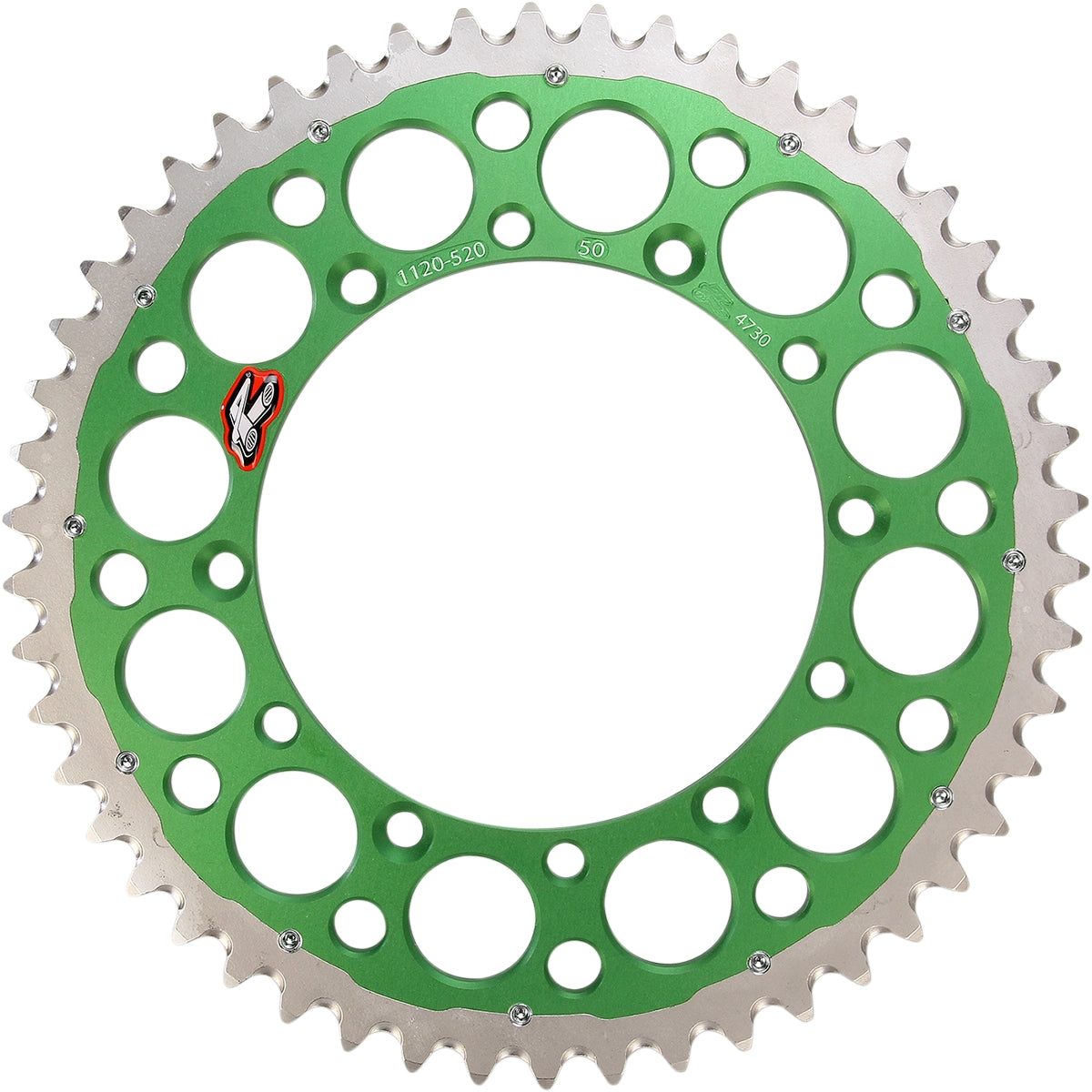 Renthal Twinring Heavy Duty Rear Sprocket 50T Green 112052050GPGN
