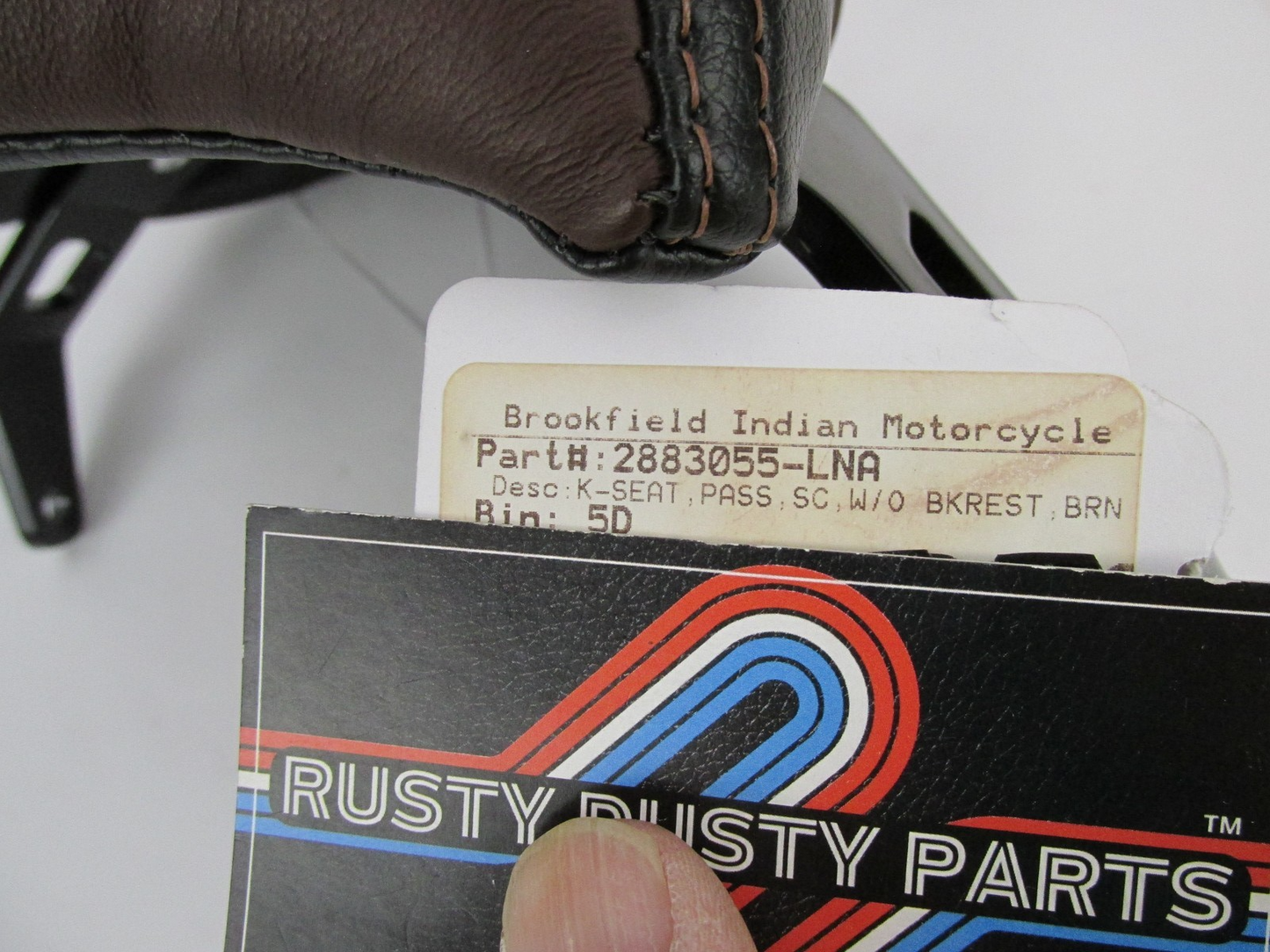 Indian Motorcycle New OEM Genuine Leather Passenger Seat, Brown 288305